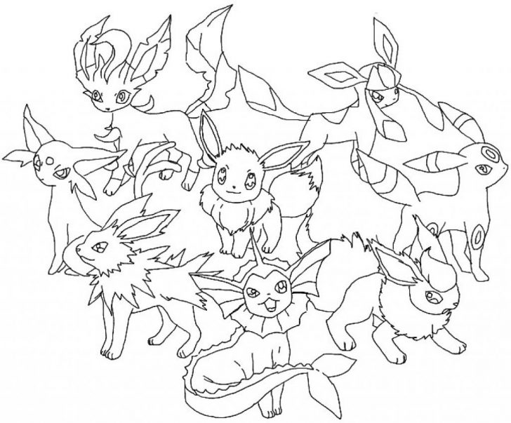 728x603 Pokemon Eevee Coloring Pages