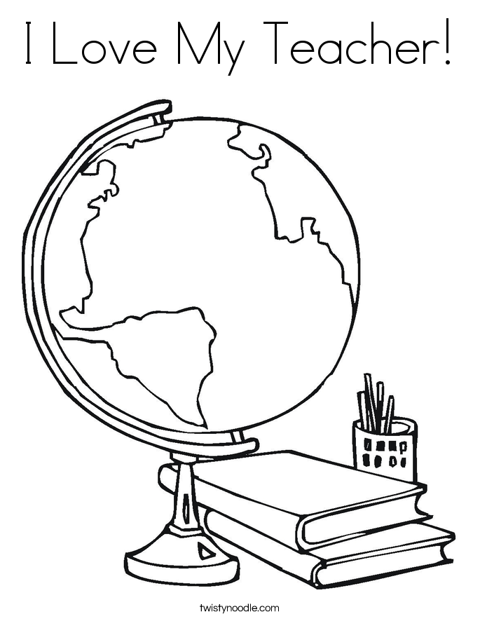 I Love My Teacher Coloring Page 685x886 I Love My Teacher Coloring Page