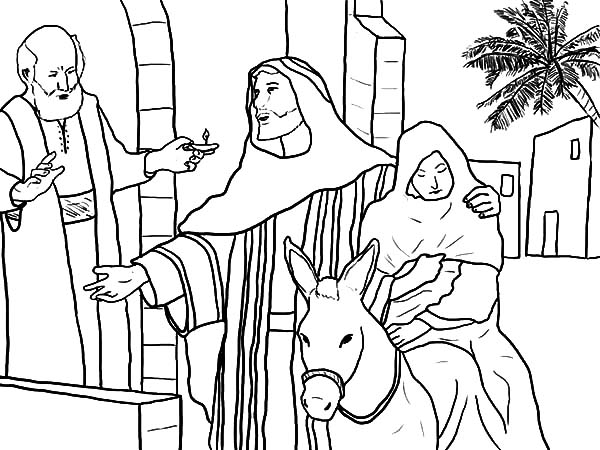 Joseph Accept Rejection From People And Mary Sitting On The Donkey 600x450 Joseph Accept Rejection From People And Mary Sitting On The Donkey