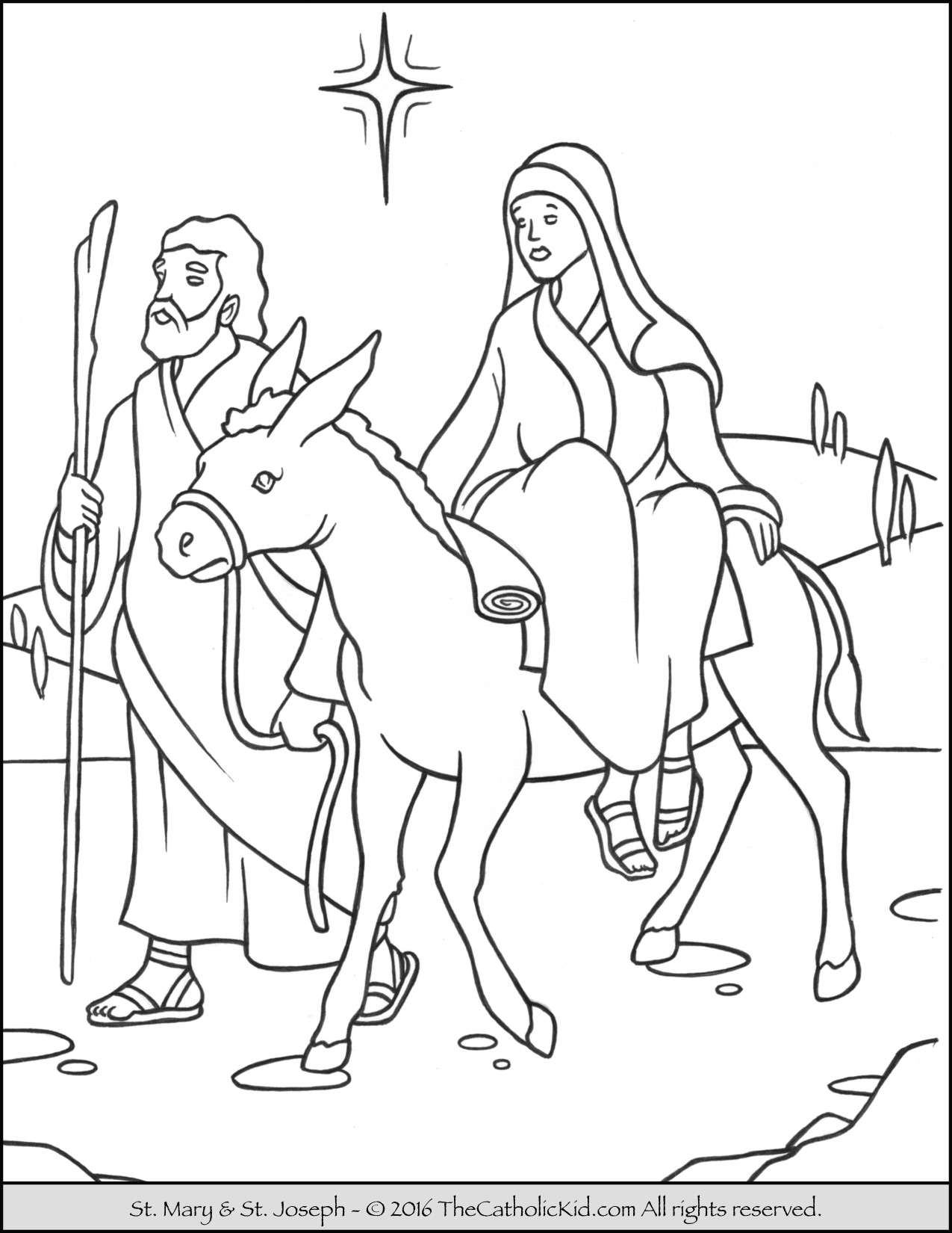 Mary Joseph To Bethlehem Advent Coloring Page 1275x1650 Mary Joseph To Bethlehem Advent Coloring Page