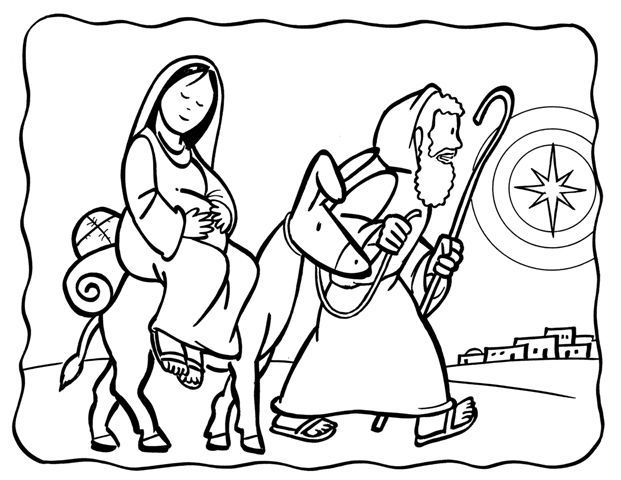Mary And Joseph Journey To Bethlehem Coloring Page Ceci'S 621x480 Mary And Joseph Journey To Bethlehem Coloring Page Ceci'S