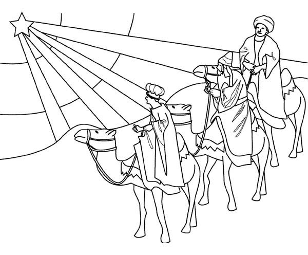 Three Kings Travelled By Horse To Bethlehem Coloring Pages Batch 600x496 Three Kings Travelled By Horse To Bethlehem Coloring Pages Batch
