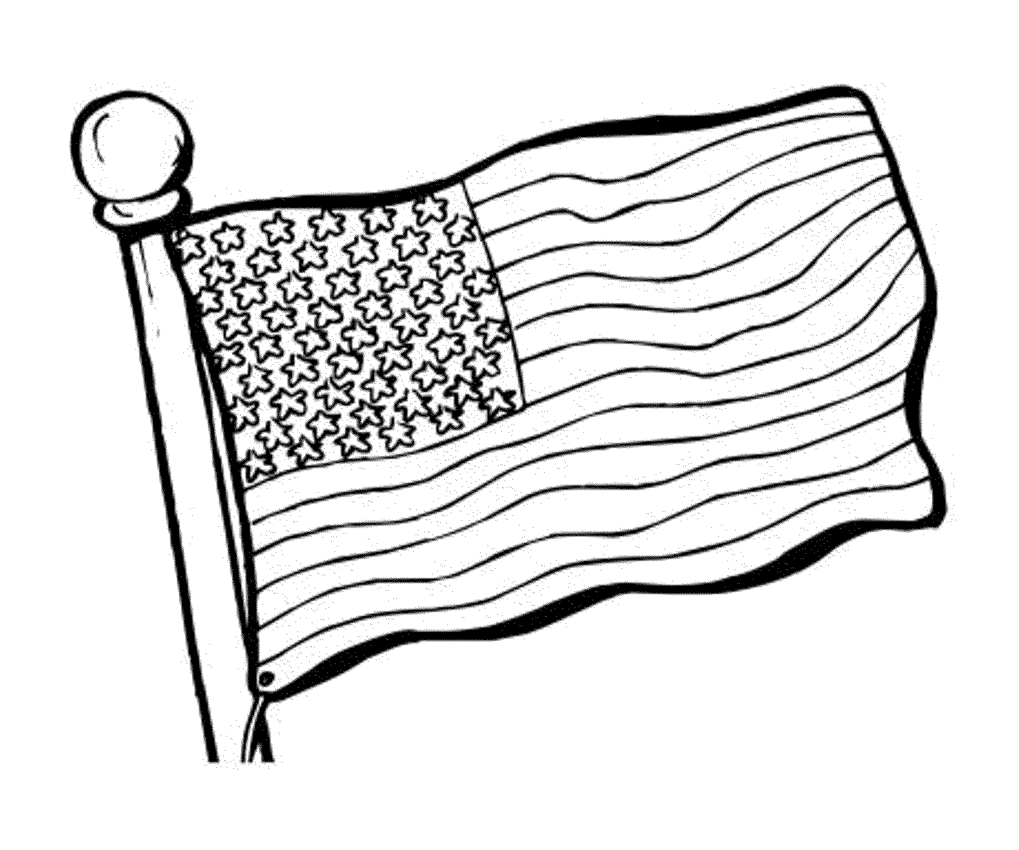2000x1668 American Flag Coloring Page Pages