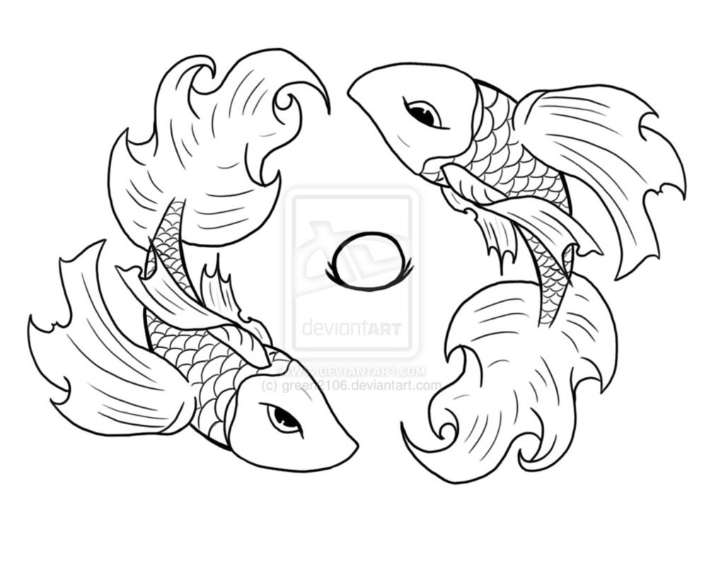 Betta Coloring Page