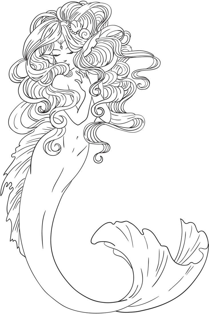 731x1094 Betta Coloring Page