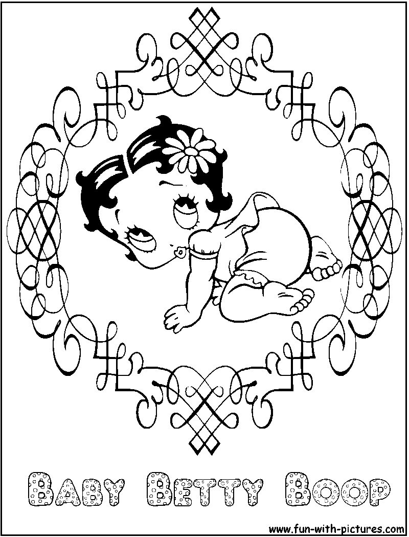 800x1050 Baby Betty Boop Coloring Page