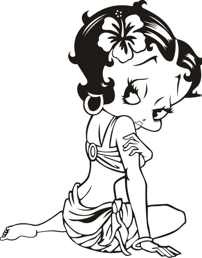 802x1023 Free Printable Betty Boop Coloring Pages For Kids Betty Boop