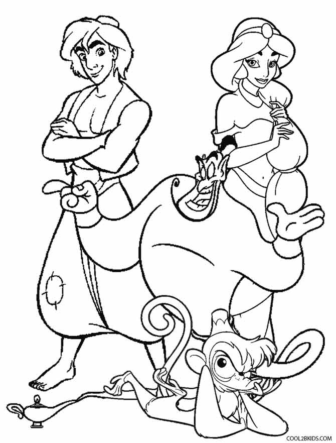 Printable Jasmine Coloring Pages For Kids Cool2bkids 670x882 Printable Jasmine Coloring Pages For Kids Cool2bkids