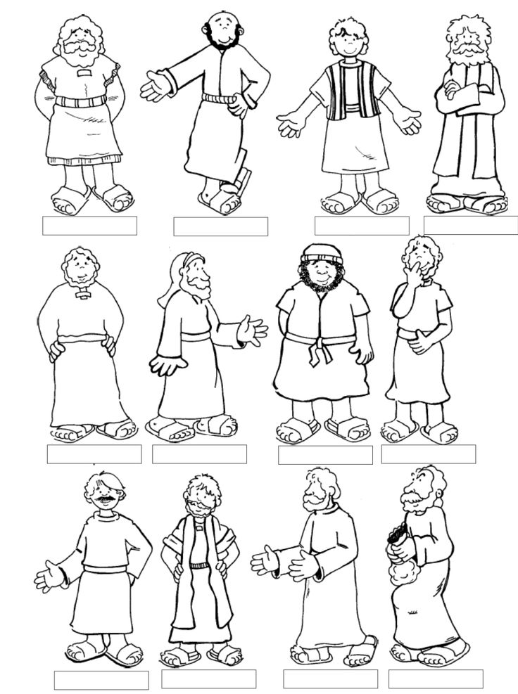 Twelve Apostles Sunday School Coloring Pages Bible Jesus 736x987 Twelve Apostles Sunday School Coloring Pages Bible Jesus