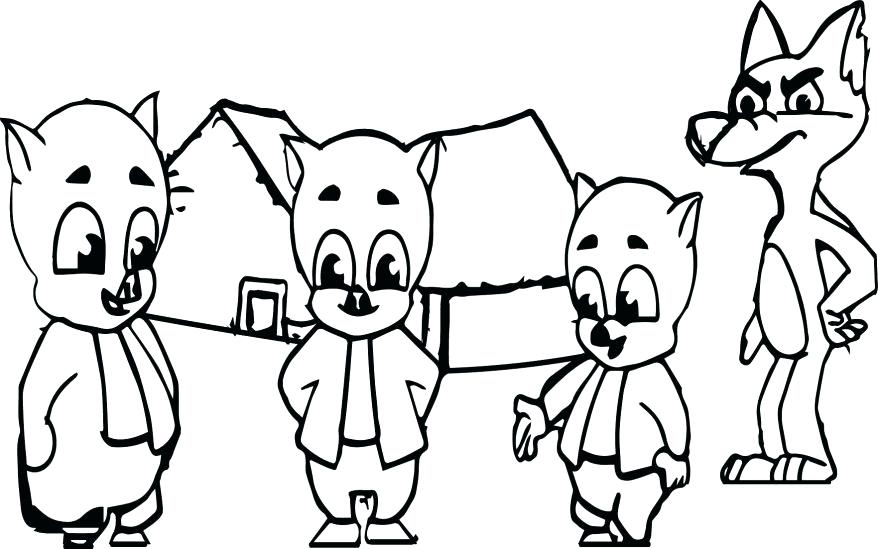 Big Bad Wolf Coloring Page 3 Little Pigs And The Big Bad Wolf 878x549 Big Bad Wolf Coloring Page 3 Little Pigs And The Big Bad Wolf