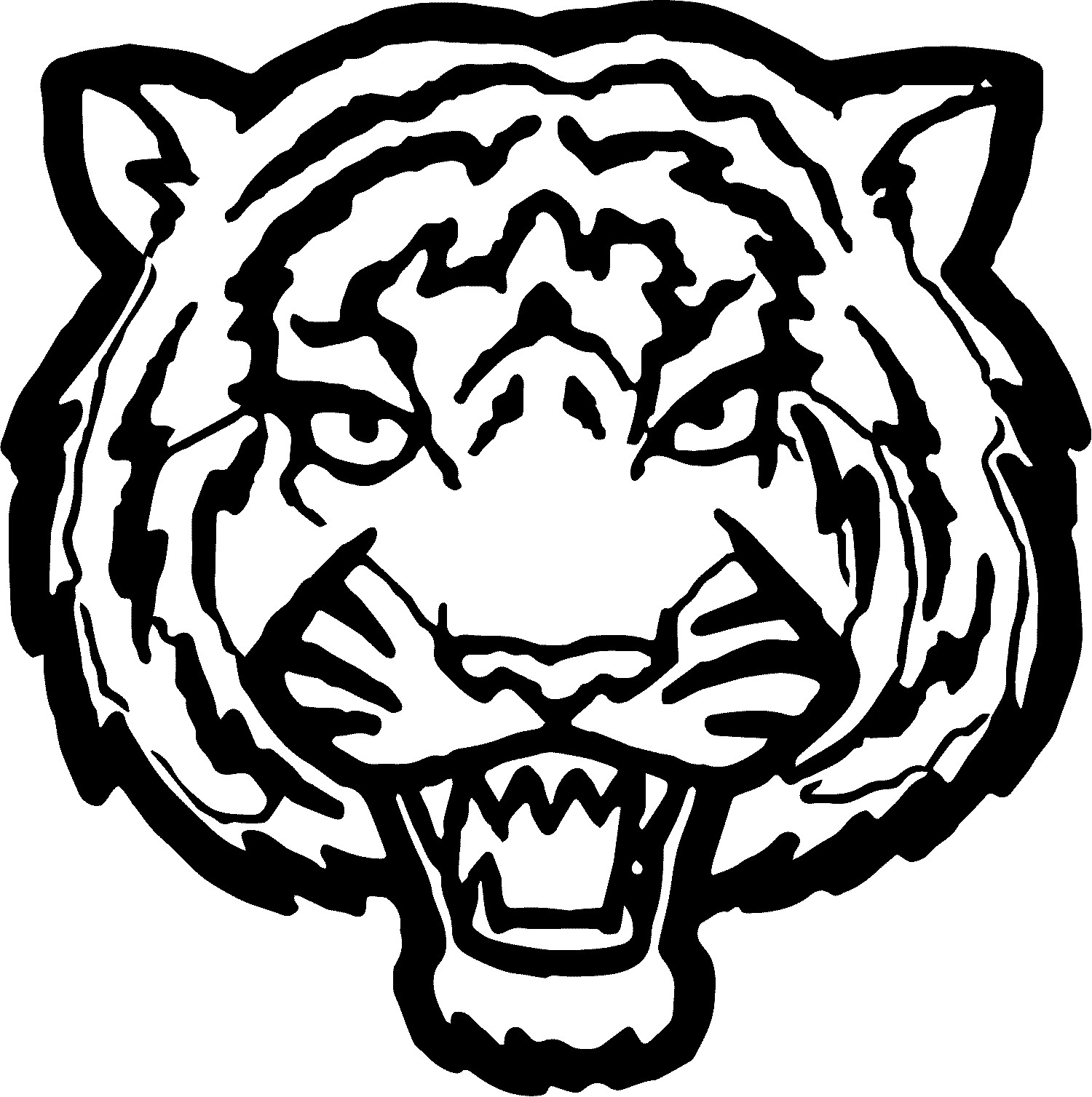 1500x1508 New Coloring Pages Of Tiger Face Copy Tiger Face Big Coloring Page