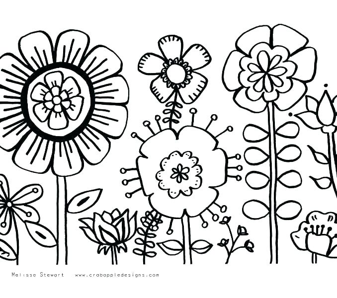Free Printable Flower Coloring Pages For Adults As Well As Big 678x600 Free Printable Flower Coloring Pages For Adults As Well As Big