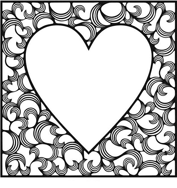 Valentines Day Coloring Pages For Adults 623x661 Valentines Day Coloring Pages For Adults