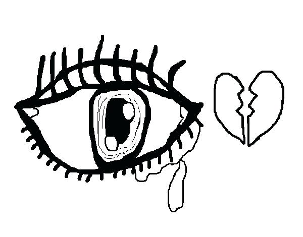 600x470 Eyes Coloring Pages Crying Sad Eyes Coloring Page Dogs With Big