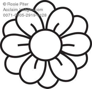 Clipart Illustration Of A Flower Coloring Page Drawing 300x291 Clipart Illustration Of A Flower Coloring Page Drawing