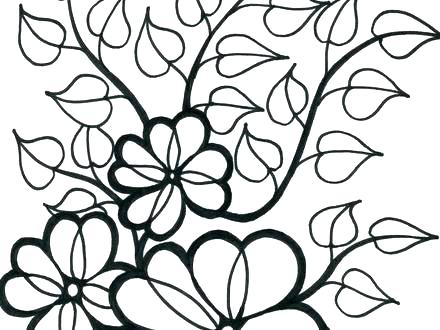 Flower Printable Coloring Pages Color Pages Of Flowers Adult 440x330 Flower Printable Coloring Pages Color Pages Of Flowers Adult