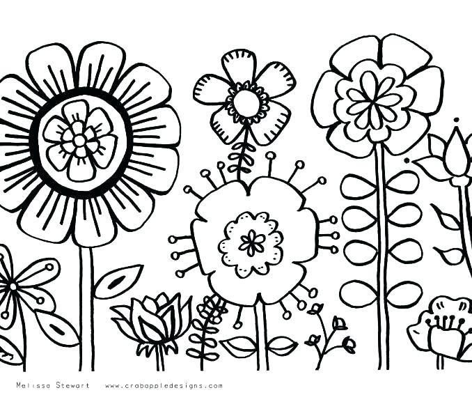 Big Flower Coloring Pages at GetColorings.com | Free printable ...