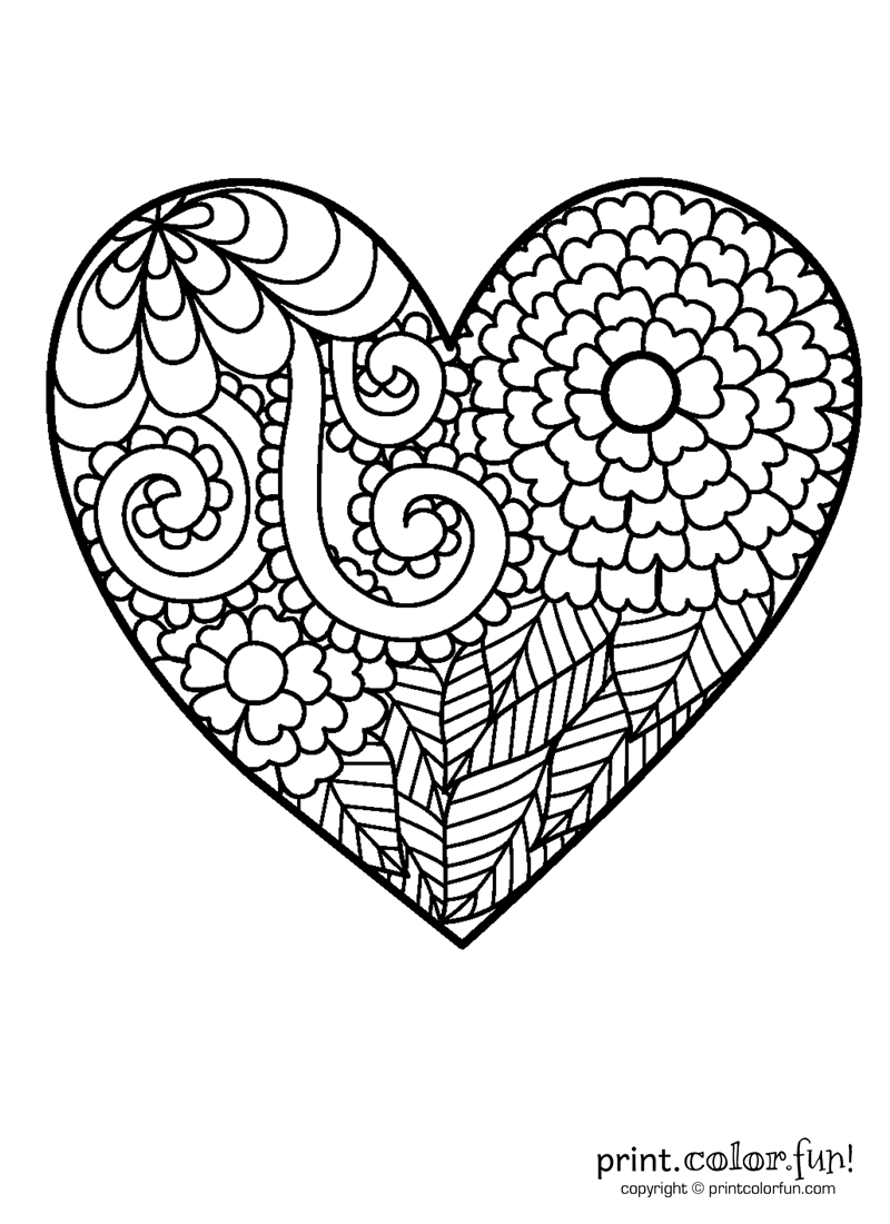 Big Heart Coloring Pages at GetColorings.com | Free printable colorings ...