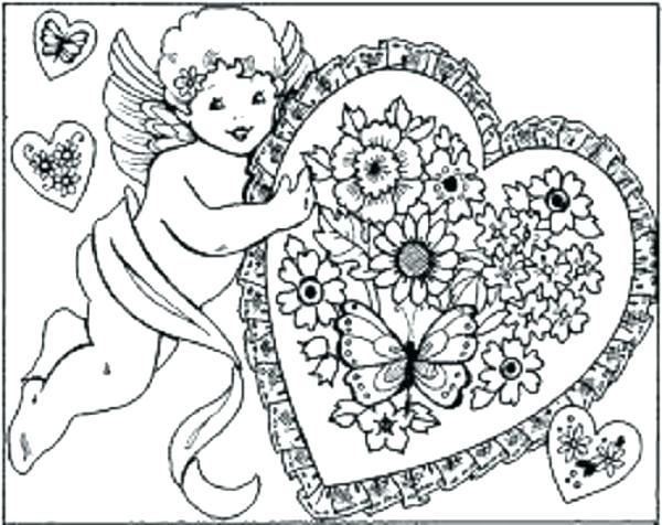 Valentine Card Coloring Pages Valentine Card Coloring Pages Cupid 600x476 Valentine Card Coloring Pages Valentine Card Coloring Pages Cupid