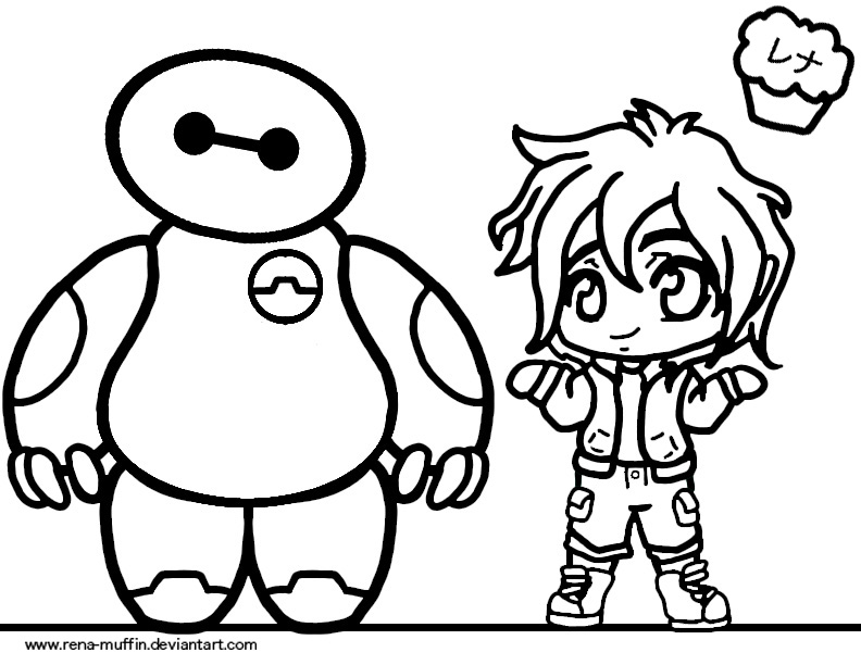 Big Hero 6 Coloring Sheet By Rena Muffin 792x612 Big Hero 6 Coloring Sheet By Rena Muffin