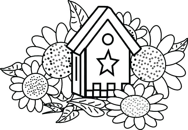 Sunflower Coloring Pages 600x415 Sunflower Coloring Pages