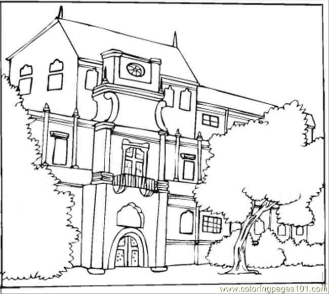 Beautiful Bungalow Coloring Page 650x581 Beautiful Bungalow Coloring Page