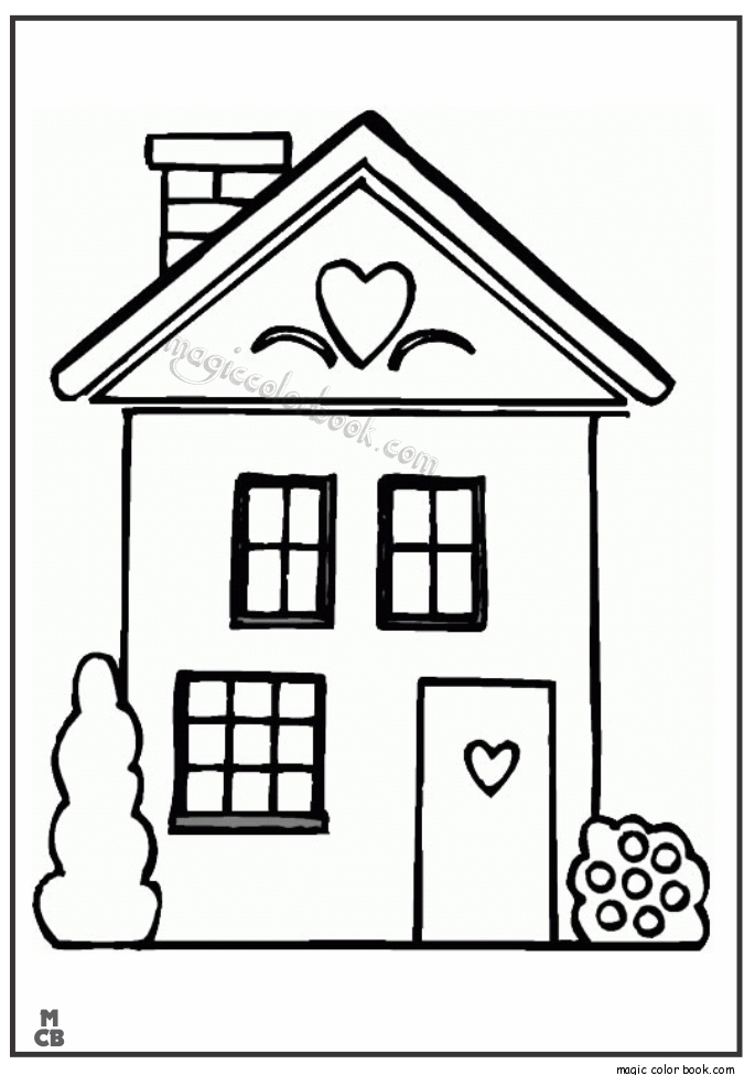 Big House Cartoon Printable Coloring Pages 685x975 Big House Cartoon Printable Coloring Pages