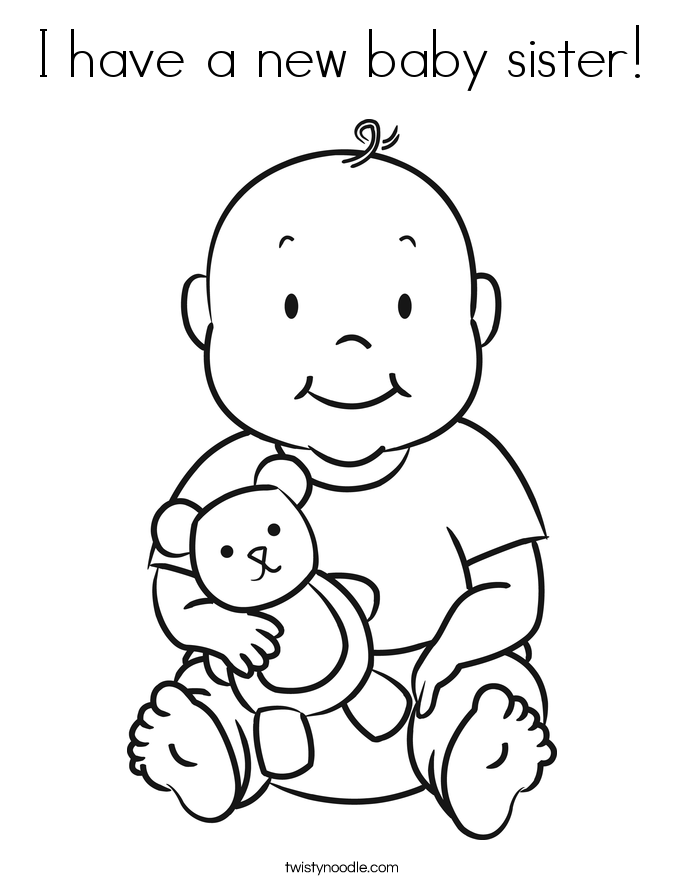 685x886 Big Sister Coloring Pages I Have A New Baby Sister Coloring Page