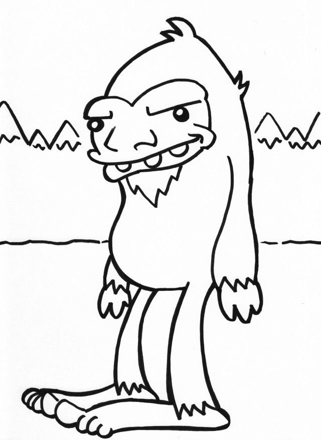 640x879 Coloring Page Mitchdraws 283693 Bigfoot Coloring Pages Colowing