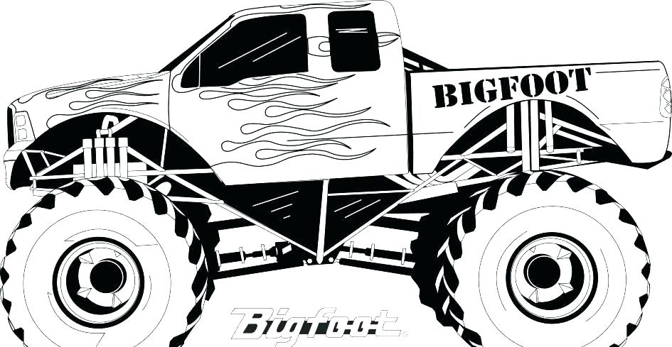 Bigfoot Monster Truck Coloring Pictures And Batman Monster Truck 945x489 Bigfoot Monster Truck Coloring Pictures And Batman Monster Truck