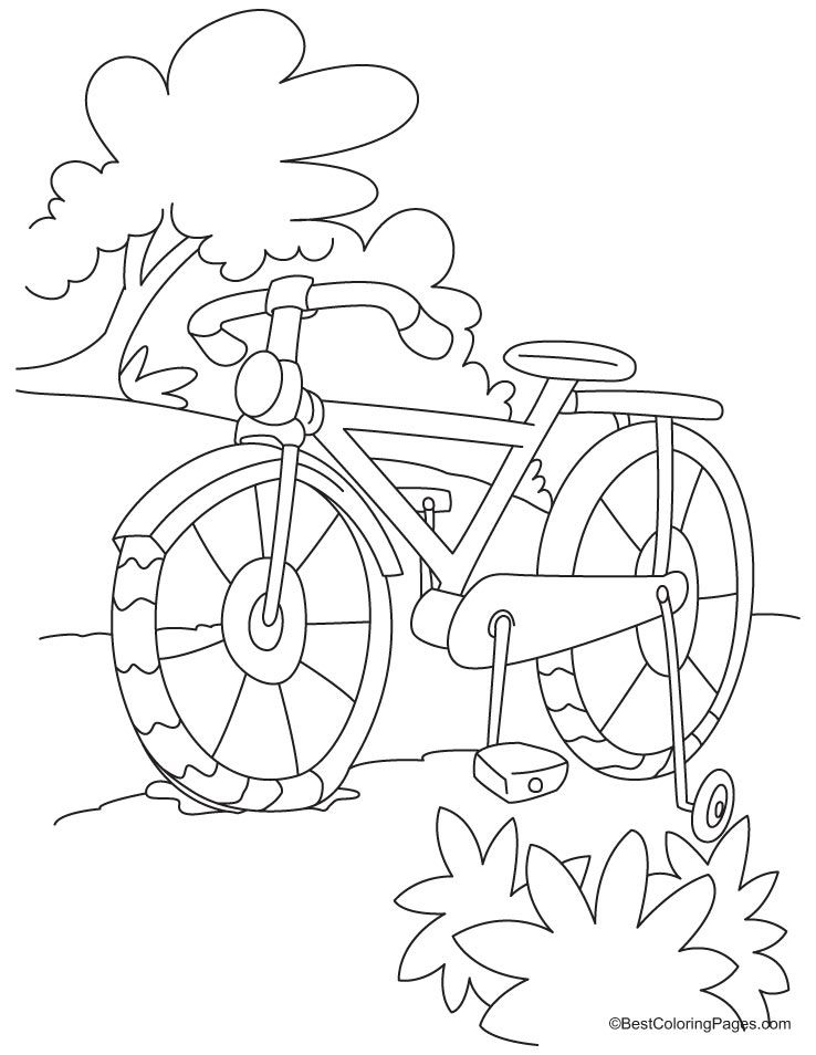 738x954 Full Length Kids Bike Coloring Page. Darajah (Bicycle