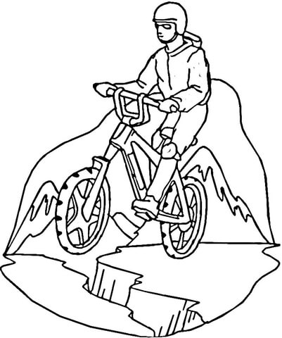 Mountain Biking With Bicycle Safety Also Bike Helmet Coloring Page 401x480 Mountain Biking With Bicycle Safety Also Bike Helmet Coloring Page