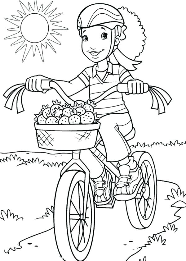600x840 Bike Safety Coloring Pages Bike Coloring Pages Holly Riding Bike