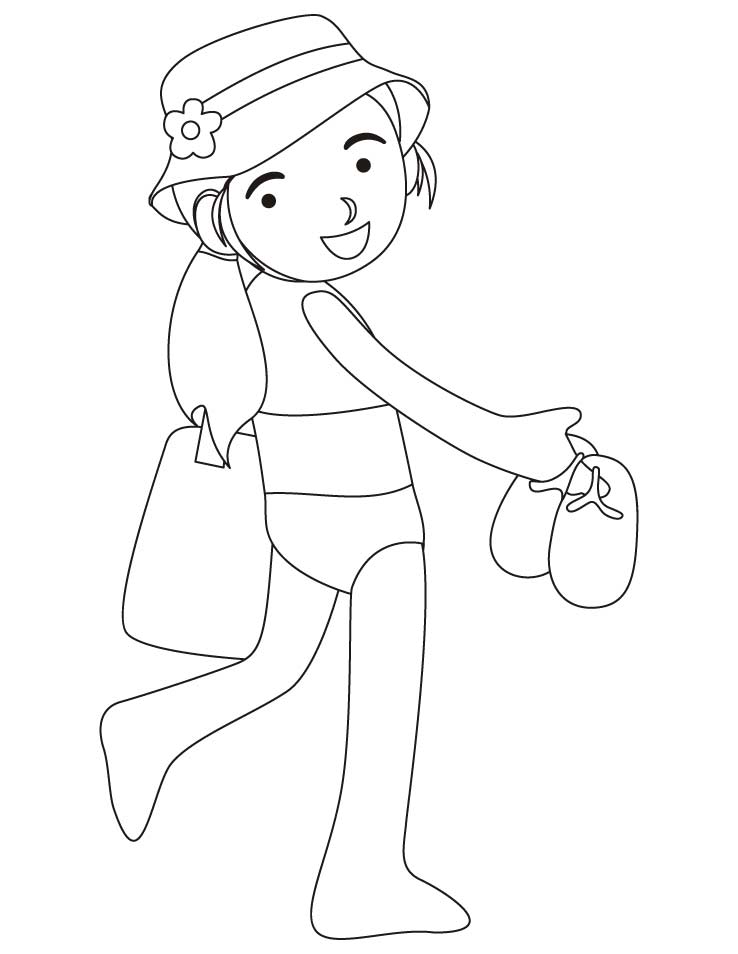 738x954 Girl Wearing Swimsuit Coloring Pages Download Free Girl Wearing
