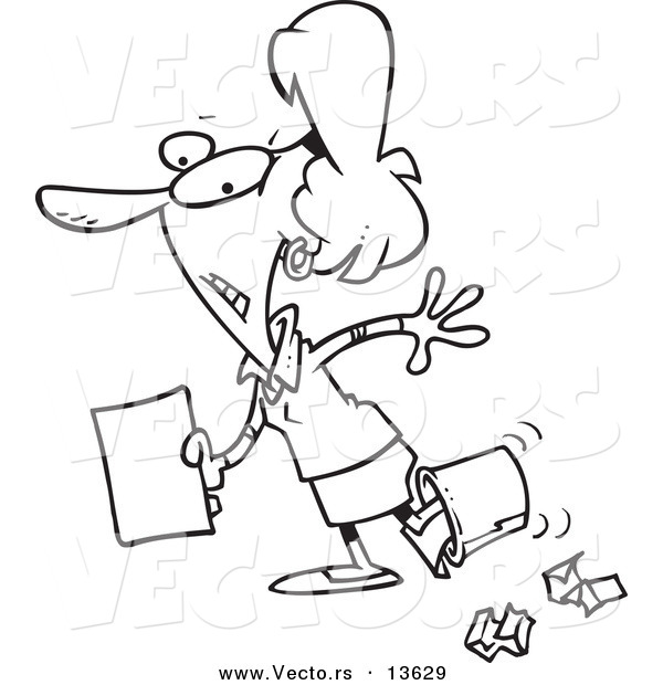 Vector Of A Cartoon Clumsy Businesswoman Walking With Her Foot 600x620 Vector Of A Cartoon Clumsy Businesswoman Walking With Her Foot