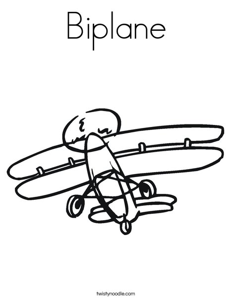 Biplane Coloring Page 468x605 Biplane Coloring Page