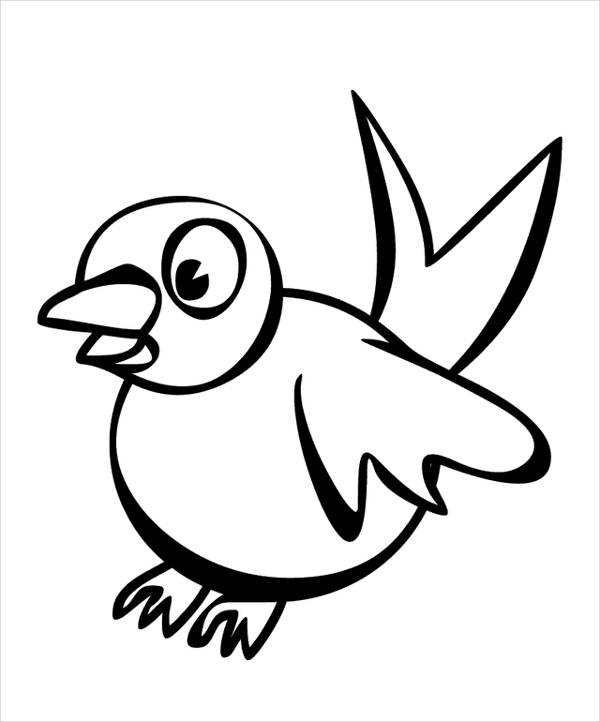 600x722 Coloring Pages Of Cartoon Goose