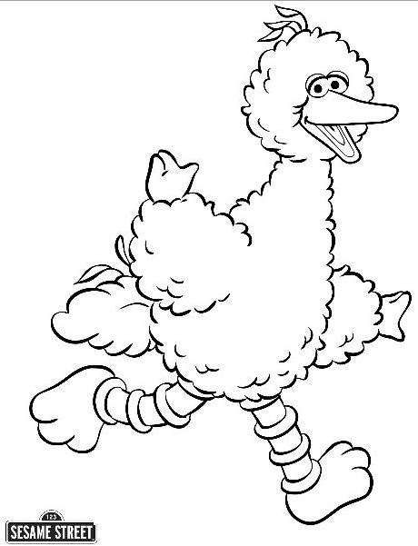 460x601 Big Bird Coloring Pages