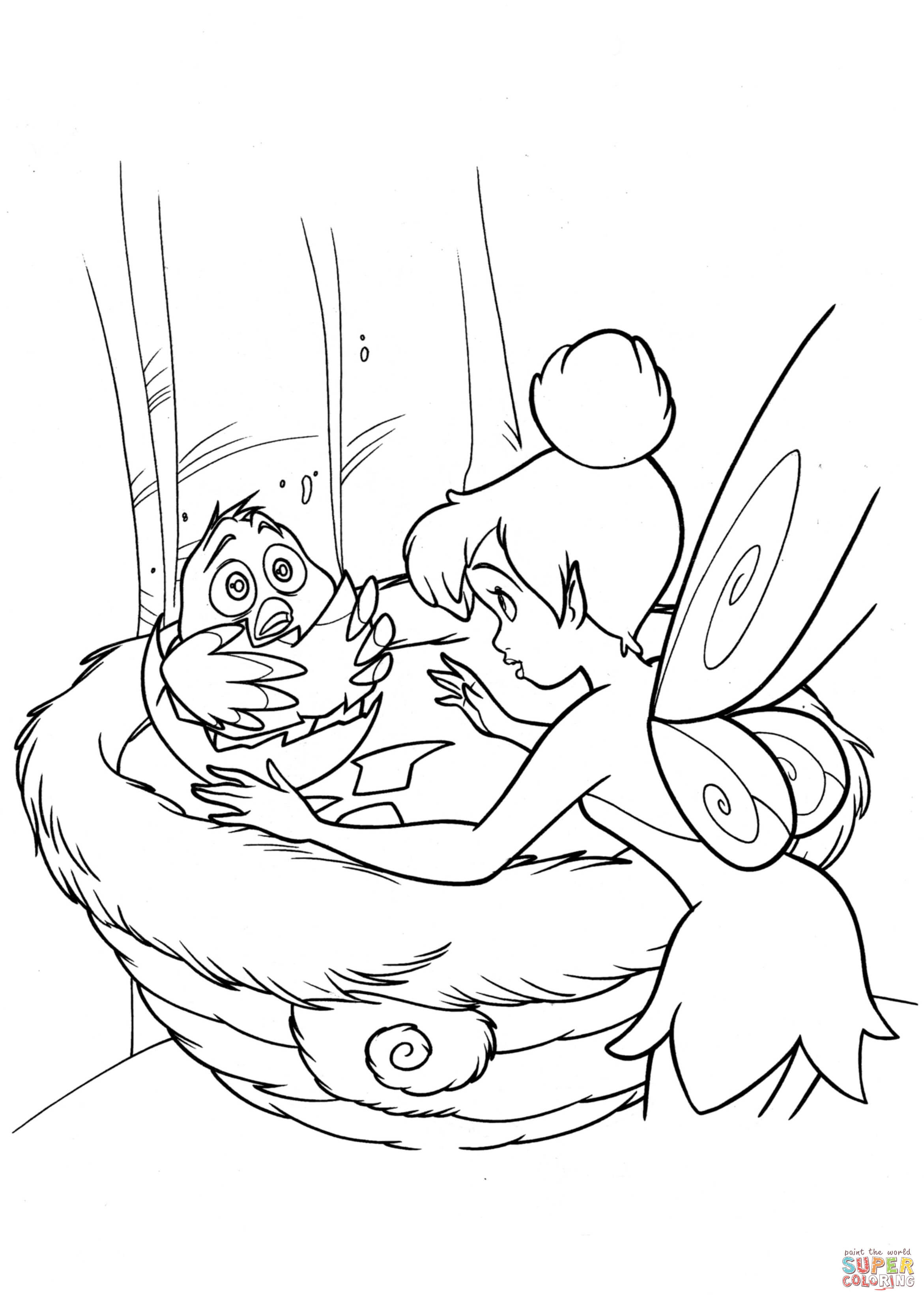 2342x3291 Bird Nest Coloring Page