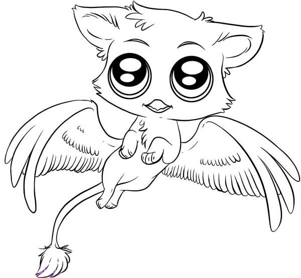 Interesting Inspiration Cute Animal Coloring Pages Gryphon Chibi 600x555 Interesting Inspiration Cute Animal Coloring Pages Gryphon Chibi
