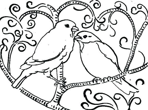 Coloring Page Birds Birdhouse Coloring Pages 600x446 Coloring Page Birds Birdhouse Coloring Pages
