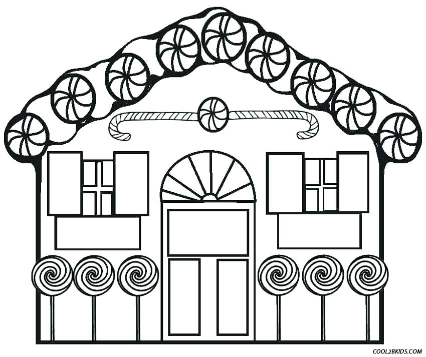 House Coloring Pages Gingerbread House Coloring Page Free 850x713 House Coloring Pages Gingerbread House Coloring Page Free