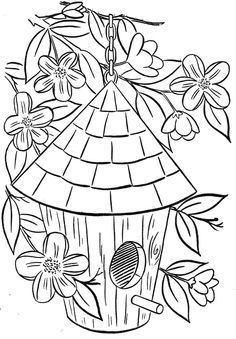 Free Birdhouse Coloring Page 236x339 Free Birdhouse Coloring Page