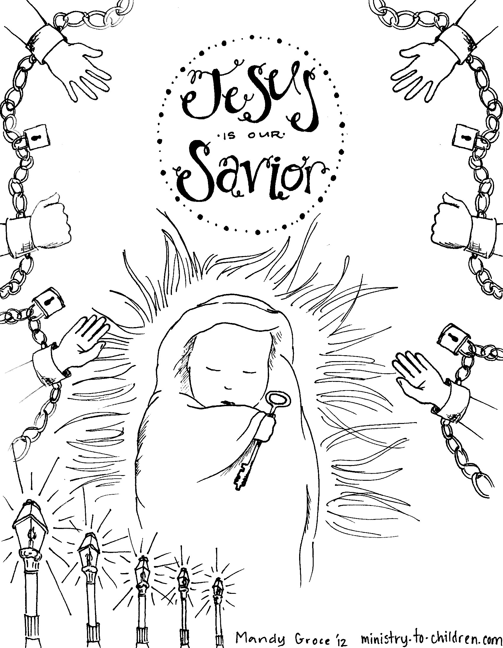 Birth Of Jesus Coloring Page