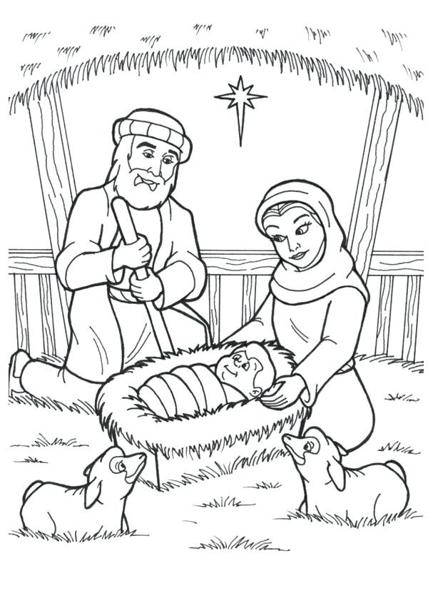 Birth Of Jesus Coloring Page at GetColorings.com | Free printable ...