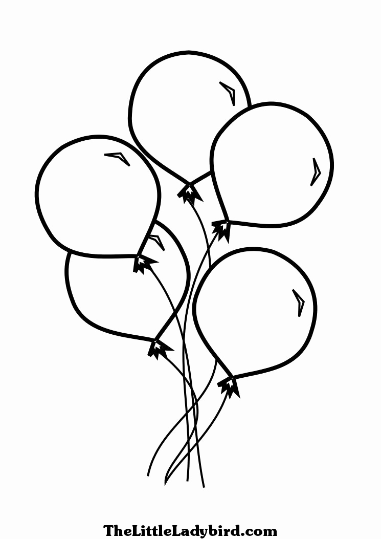 Birthday Balloon Coloring Pages at GetColorings.com | Free printable ...