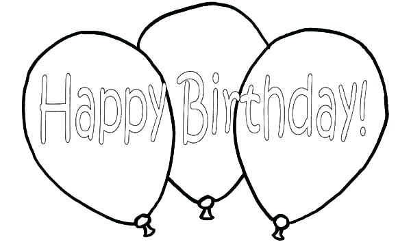 Birthday Balloon Coloring Pages at GetColorings.com | Free printable ...