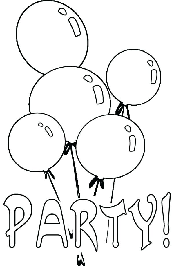 Birthday Balloon Coloring Pages at GetColorings.com | Free printable ...