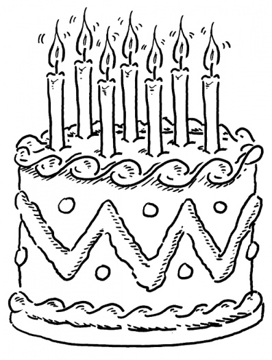 397x525 Birthday Cake Coloring Pages 8