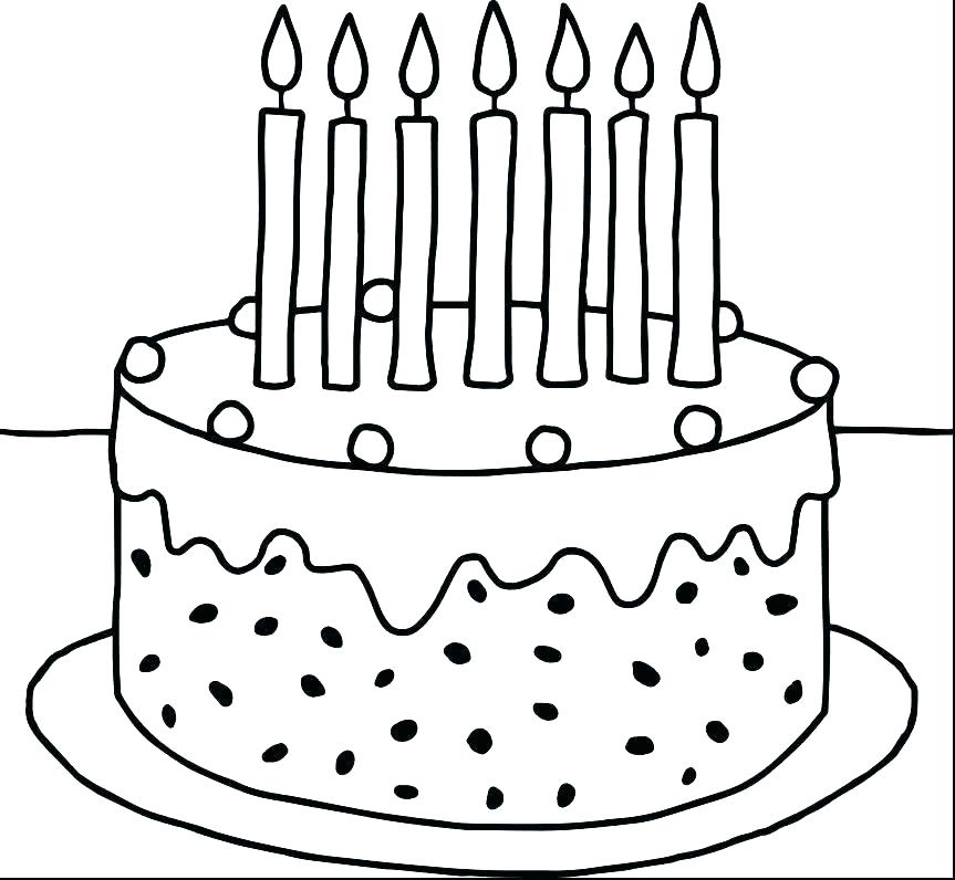 863x796 Coloring Page Birthday Cake Birthday Cake Printable Coloring Pages